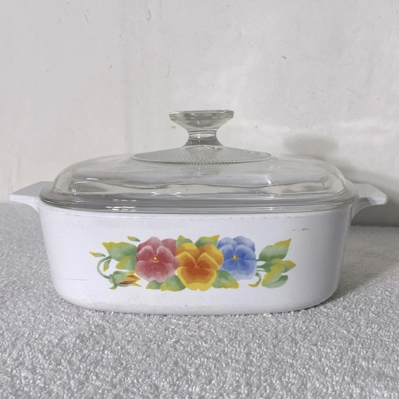 Vintage Corningware Summer Blush Casserole Dish A-2-B 2L With Glass  Lid - Picture 5 of 12